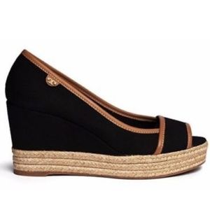TORY BURCH Canvas Wedges 6.5